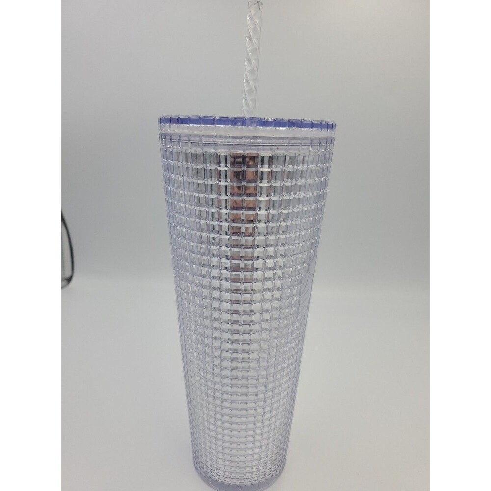 Starbucks Metallic Grid Disco Holiday 2020 24oz Cold Tumbler - Picture 3 of 7